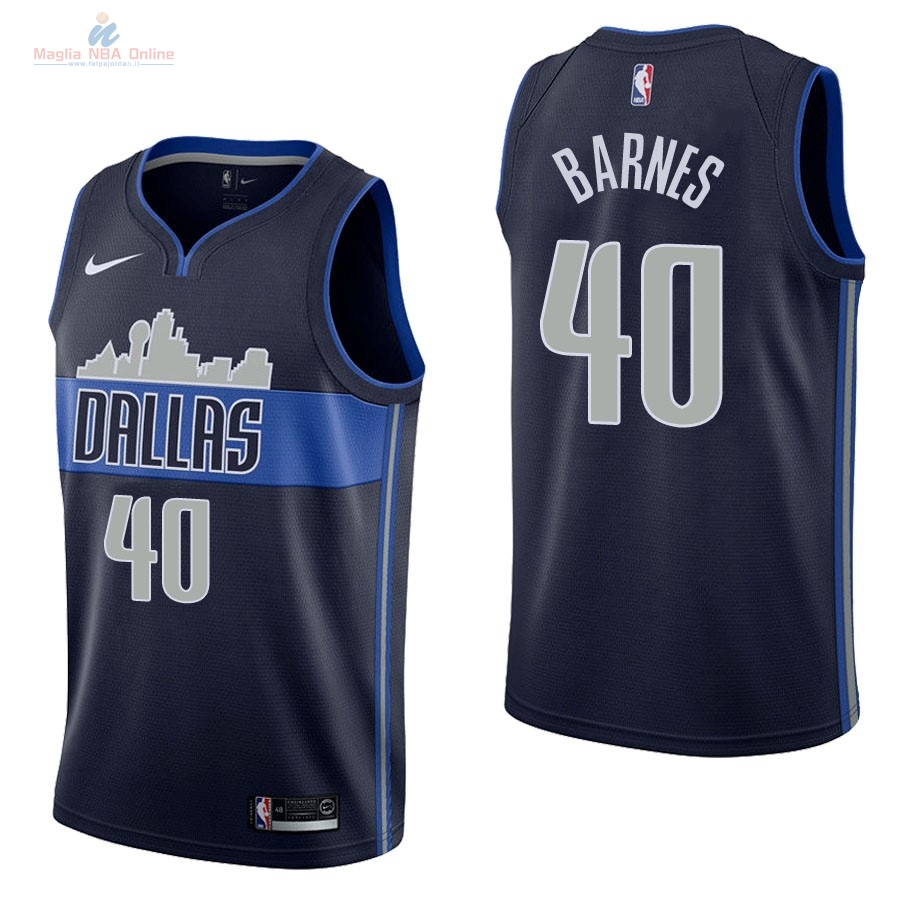 Acquista Maglia NBA Nike Dallas Mavericks #40 Harrison Barnes Nero Statement