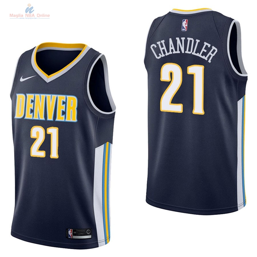 Acquista Maglia NBA Nike Denver Nuggets #21 Wilson Chandler Marino Icon