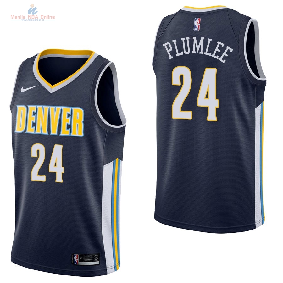 Acquista Maglia NBA Nike Denver Nuggets #24 Mason Plumlee Marino Città