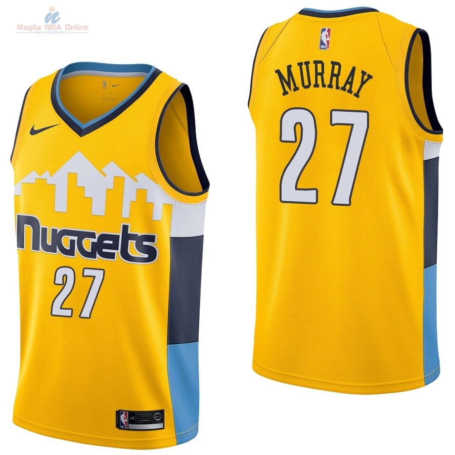 Acquista Maglia NBA Nike Denver Nuggets #27 Jamal Murray Giallo Statement