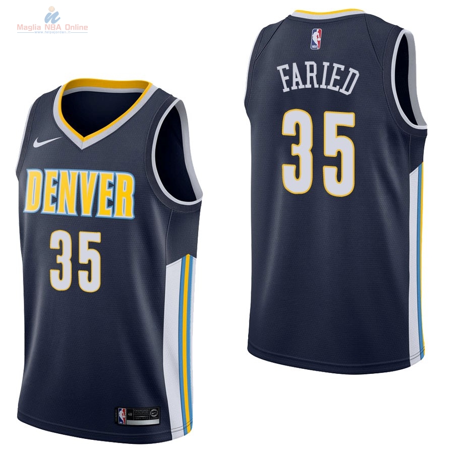 Acquista Maglia NBA Nike Denver Nuggets #35 Kenneth Faried Marino Città