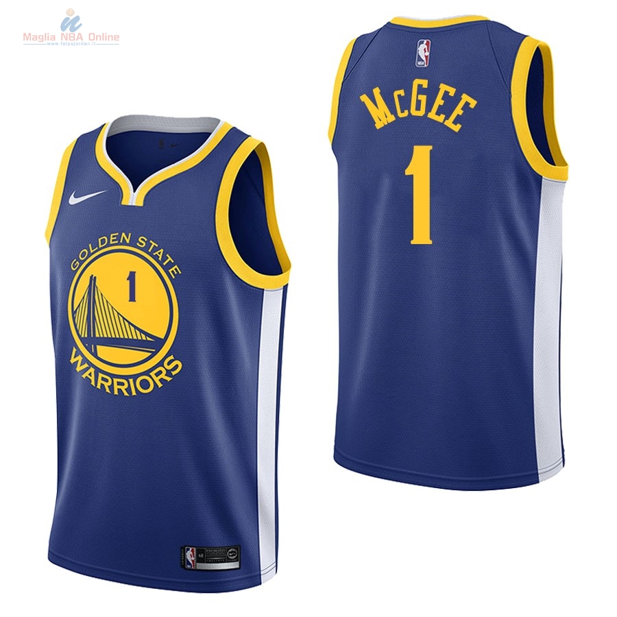 Acquista Maglia NBA Nike Golden State Warriors #1 JaVale McGee Blu Icon