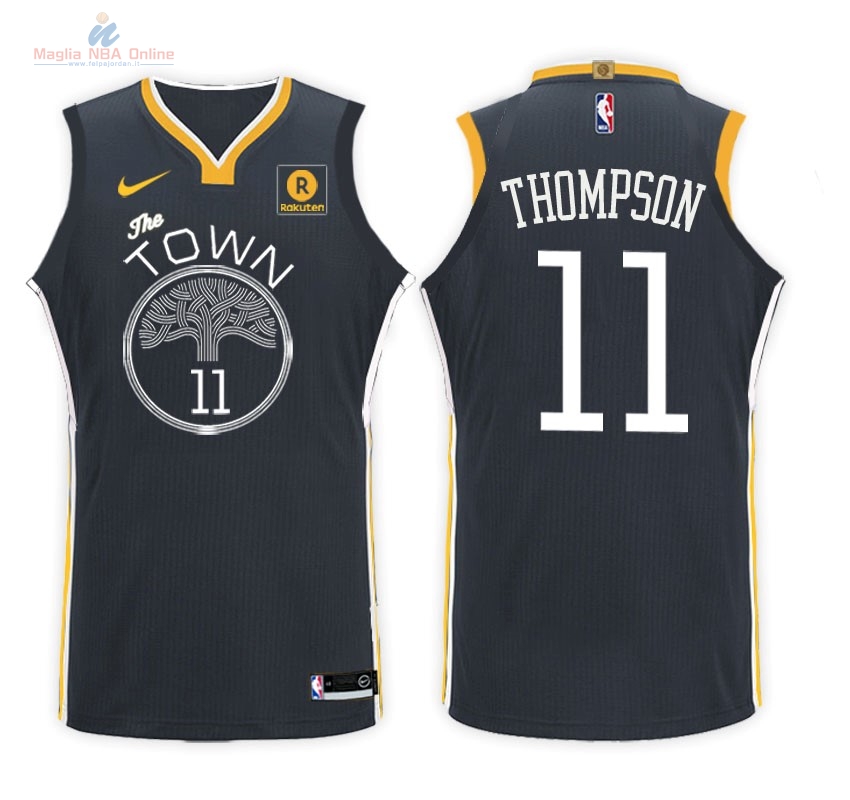 Acquista Maglia NBA Nike Golden State Warriors #11 Klay Thompson Nero