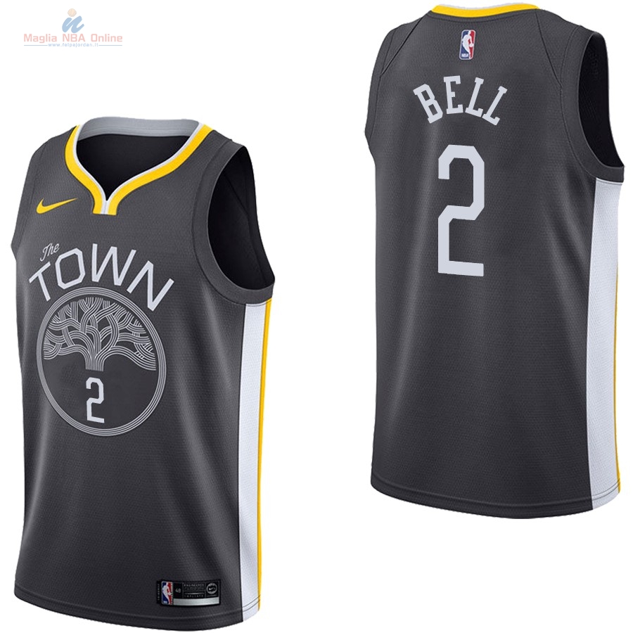 Acquista Maglia NBA Nike Golden State Warriors #2 Jordan Bell Nero Statement