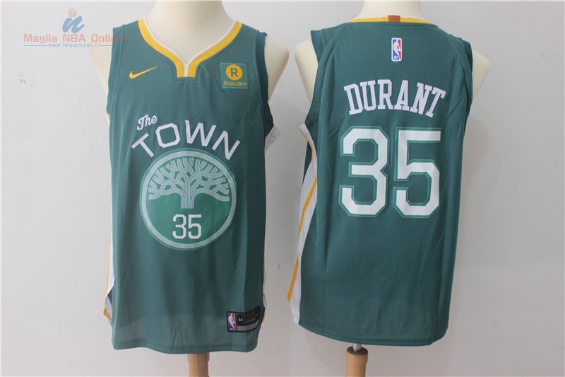 Acquista Maglia NBA Nike Golden State Warriors #35 Kevin Durant Verde