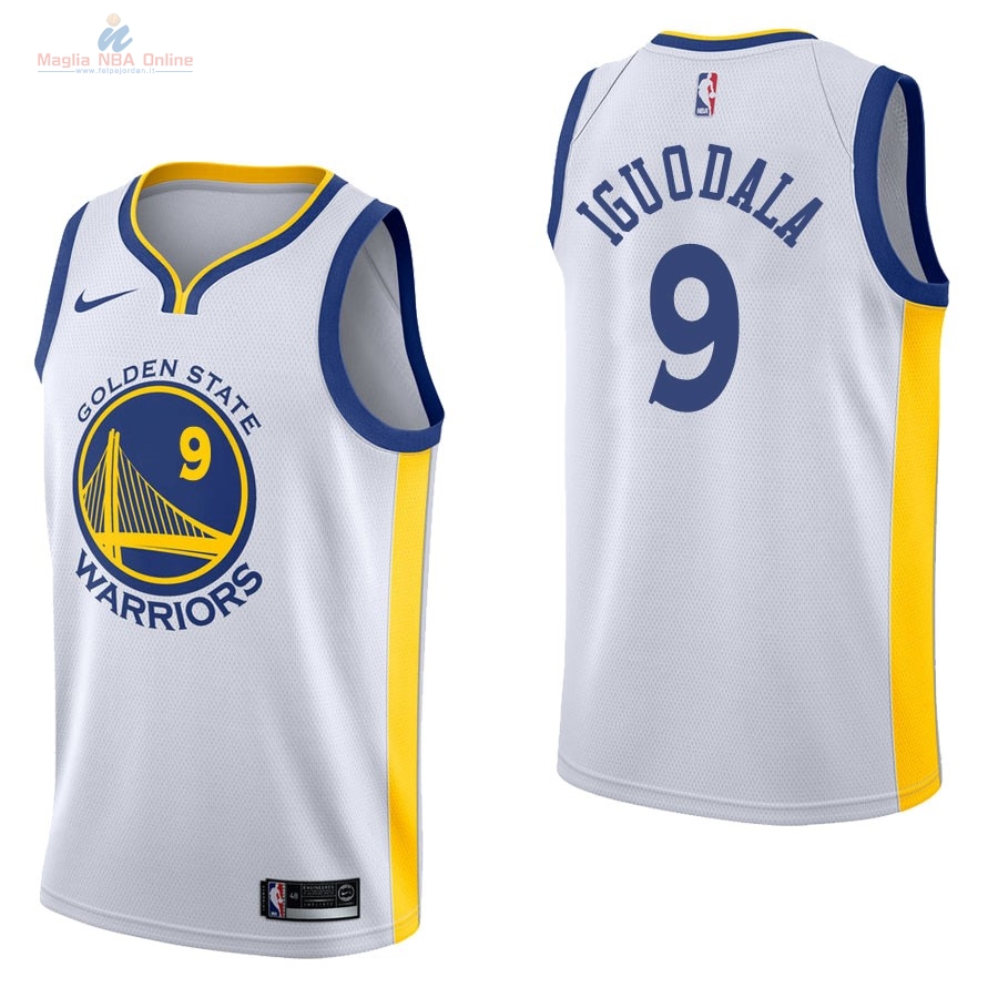 Acquista Maglia NBA Nike Golden State Warriors #9 Andre Iguodala Bianco Association