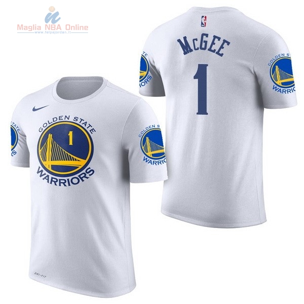 Acquista Maglia NBA Nike Golden State Warriors Manica Corta #1 JaVale McGee Bianco