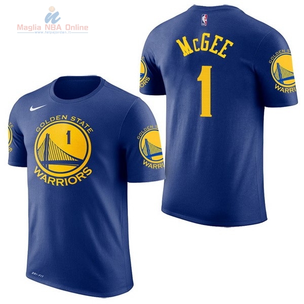 Acquista Maglia NBA Nike Golden State Warriors Manica Corta #1 JaVale McGee Blu