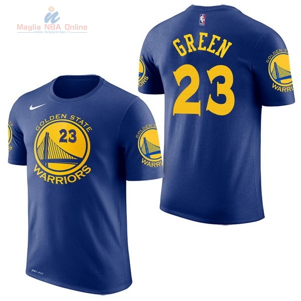 Acquista Maglia NBA Nike Golden State Warriors Manica Corta #23 Draymond Green Blu