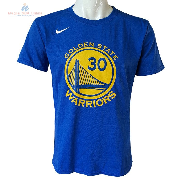 Acquista Maglia NBA Nike Golden State Warriors Manica Corta #30 Stephen Curry Nike Blu
