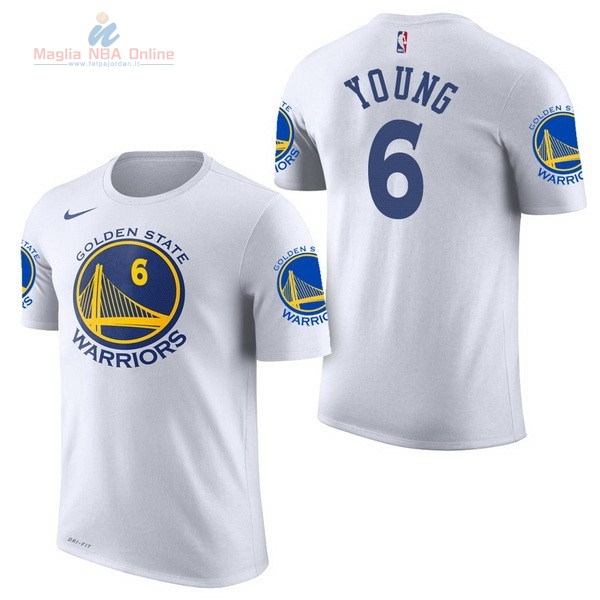 Acquista Maglia NBA Nike Golden State Warriors Manica Corta #6 Nick Young Bianco