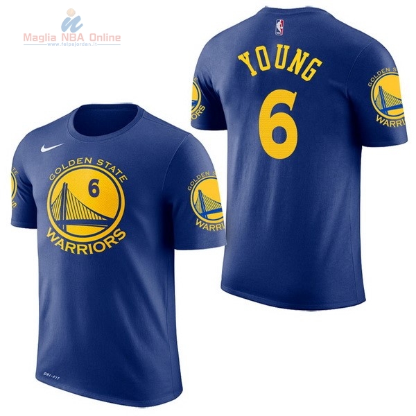 Acquista Maglia NBA Nike Golden State Warriors Manica Corta #6 Nick Young Blu