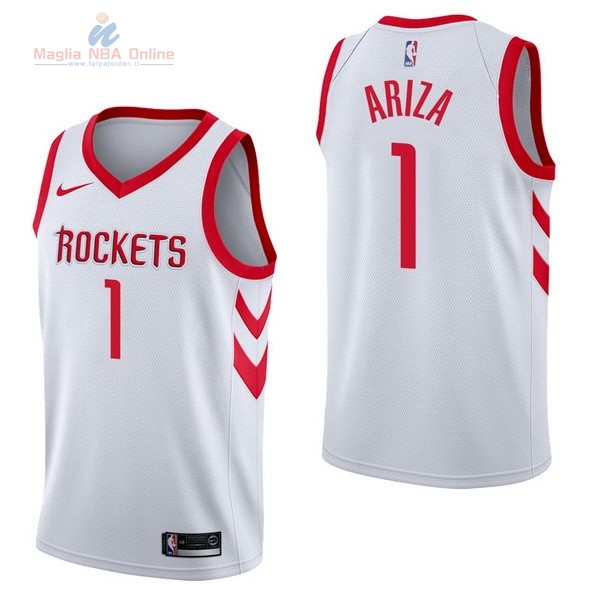 Acquista Maglia NBA Nike Houston Rockets #1 Trevor Ariza Bianco Association