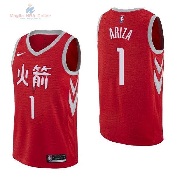 Acquista Maglia NBA Nike Houston Rockets #1 Trevor Ariza Nike Rosso Città