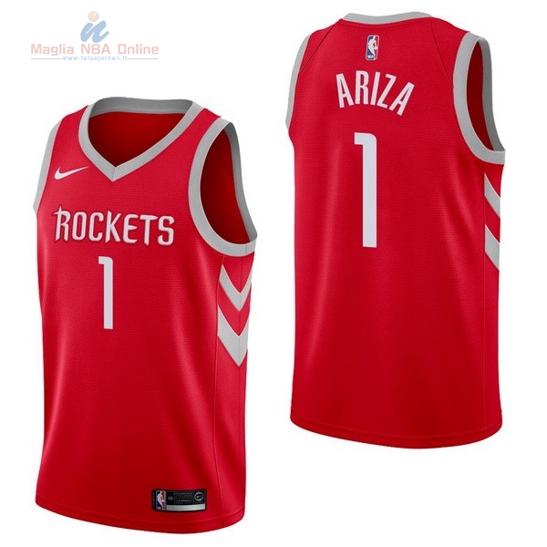 Acquista Maglia NBA Nike Houston Rockets #1 Trevor Ariza Rosso Icon