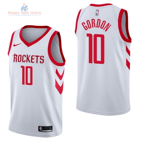 Acquista Maglia NBA Nike Houston Rockets #10 Eric Gordon Bianco Association