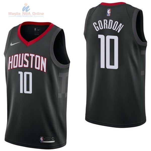 Acquista Maglia NBA Nike Houston Rockets #10 Eric Gordon Nero Statement
