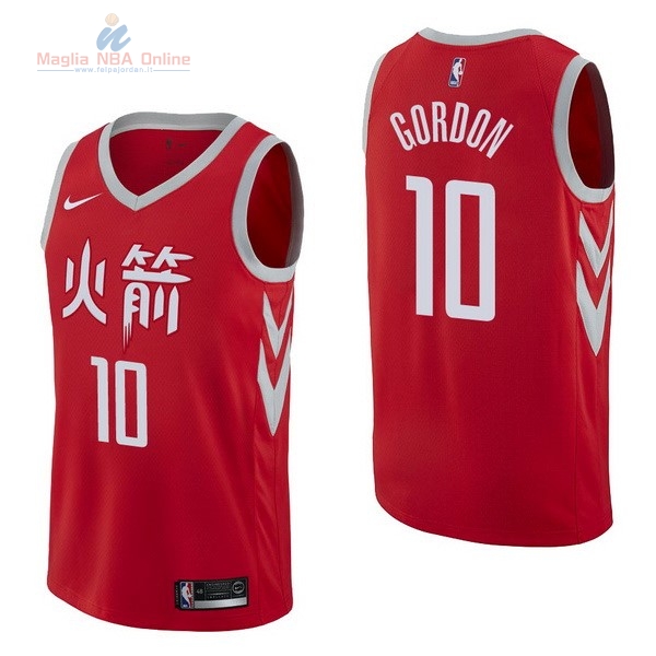 Acquista Maglia NBA Nike Houston Rockets #10 Eric Gordon Rosso Icon