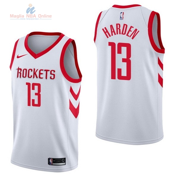 Acquista Maglia NBA Nike Houston Rockets #13 James Harden Bianco Association