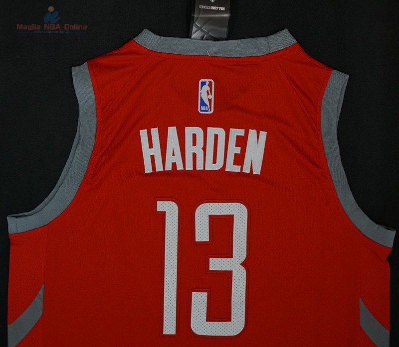 Acquista Maglia NBA Nike Houston Rockets #13 James Harden Nike Rosso Città