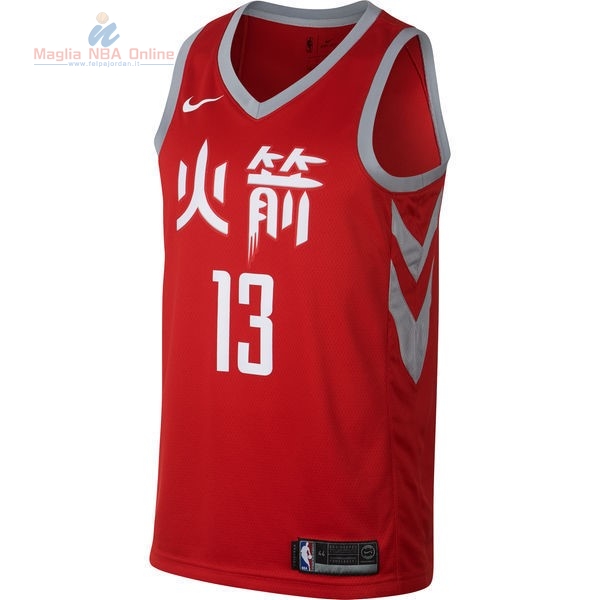 Acquista Maglia NBA Nike Houston Rockets #13 James Harden Nike Rosso Città