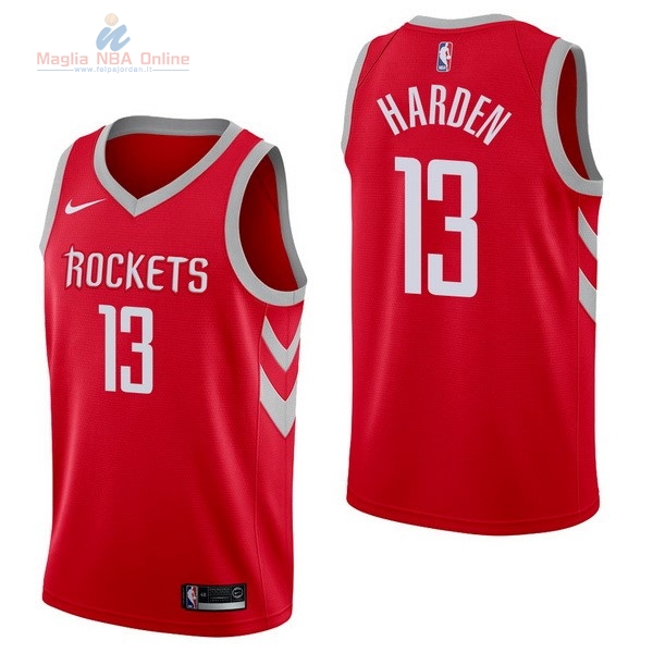 Acquista Maglia NBA Nike Houston Rockets #13 James Harden Rosso Icon