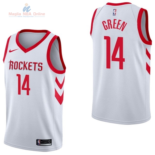 Acquista Maglia NBA Nike Houston Rockets #14 Gerald Green Bianco Association