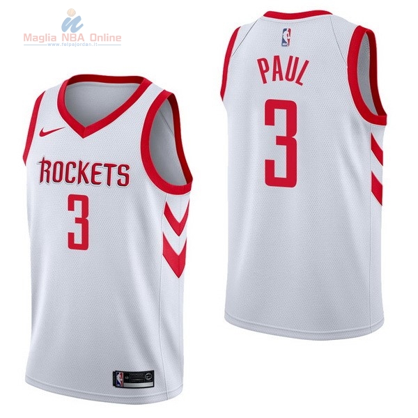 Acquista Maglia NBA Nike Houston Rockets #3 Chris Paul Bianco Association