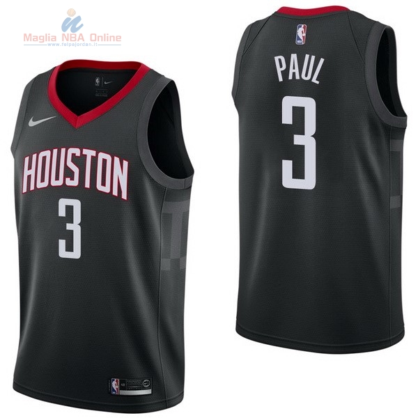 Acquista Maglia NBA Nike Houston Rockets #3 Chris Paul Nero Statement
