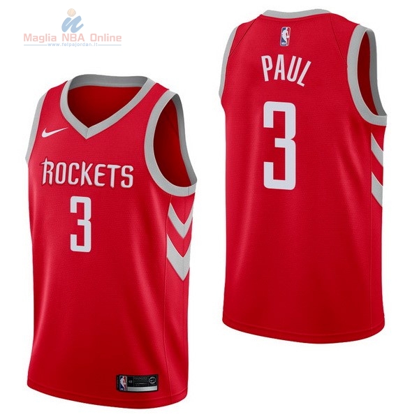 Acquista Maglia NBA Nike Houston Rockets #3 Chris Paul Rosso Icon