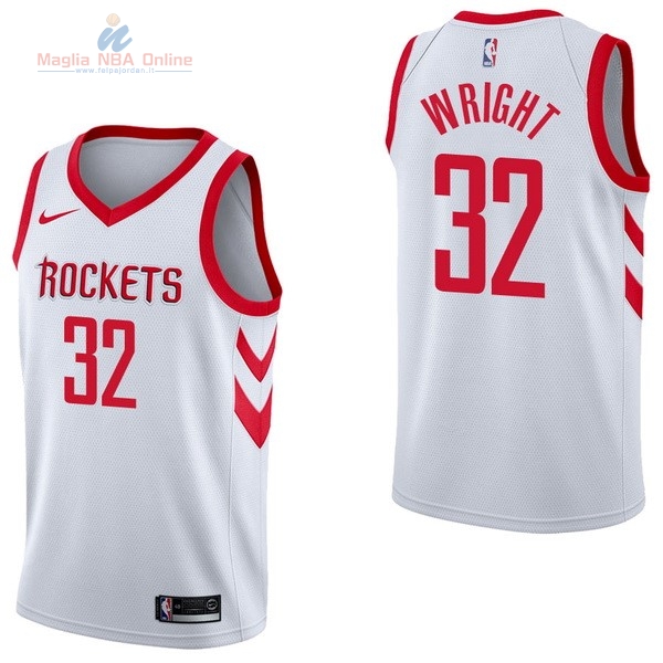 Acquista Maglia NBA Nike Houston Rockets #32 Brandan Wright Bianco Association