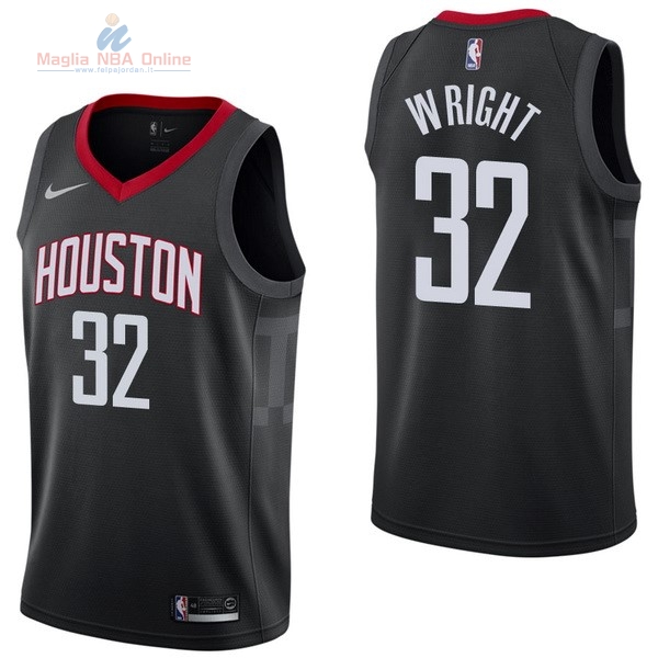 Acquista Maglia NBA Nike Houston Rockets #32 Brandan Wright Nero Statement