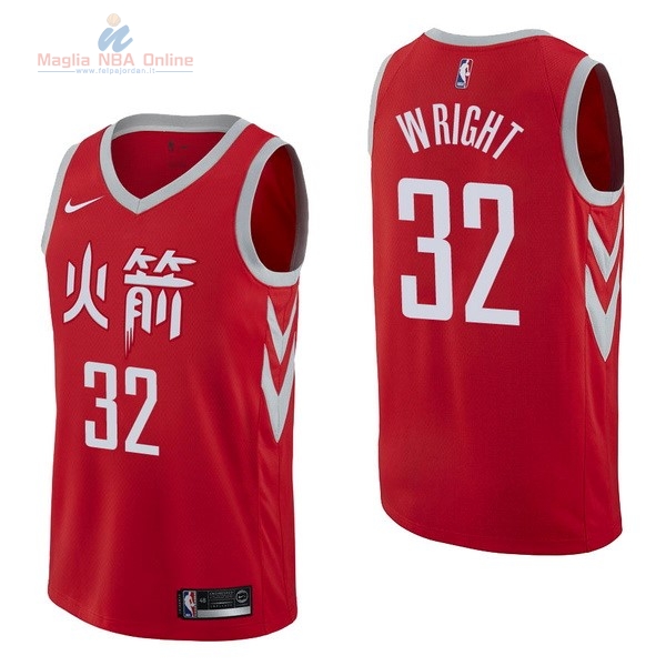 Acquista Maglia NBA Nike Houston Rockets #32 Brandan Wright Nike Rosso Città
