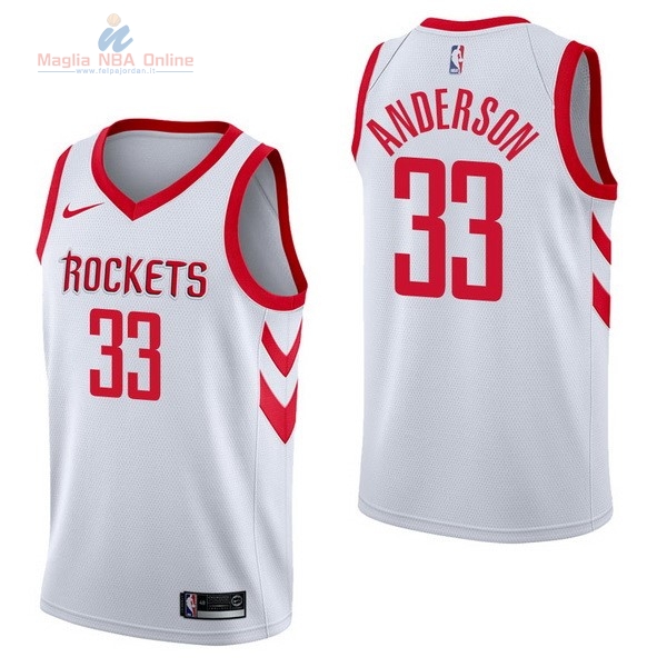 Acquista Maglia NBA Nike Houston Rockets #33 Ryan Anderson Bianco Association