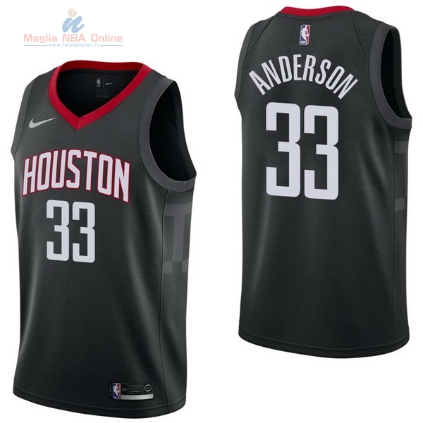 Acquista Maglia NBA Nike Houston Rockets #33 Ryan Anderson Nero Statement