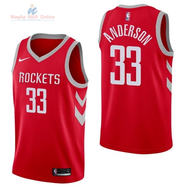 Acquista Maglia NBA Nike Houston Rockets #33 Ryan Anderson Rosso Icon