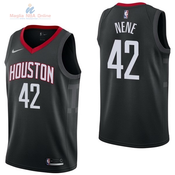 Acquista Maglia NBA Nike Houston Rockets #42 Nene Nero Statement