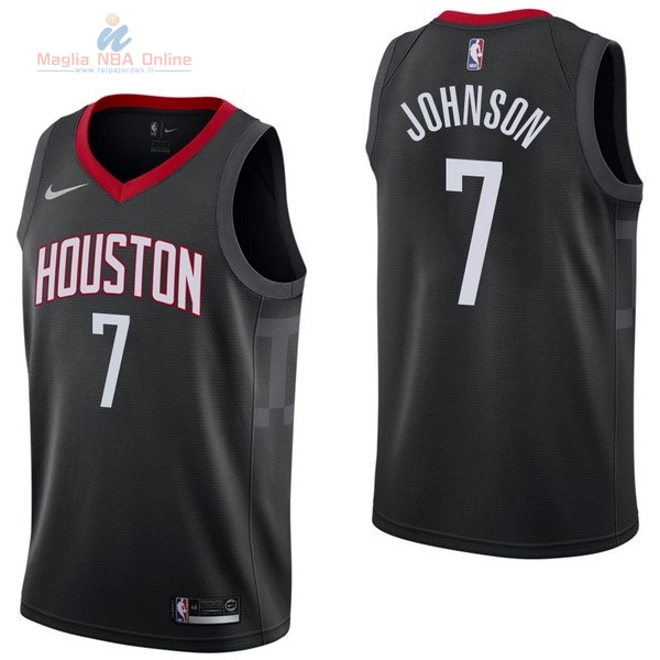Acquista Maglia NBA Nike Houston Rockets #7 Joe Johnson Nero Statement
