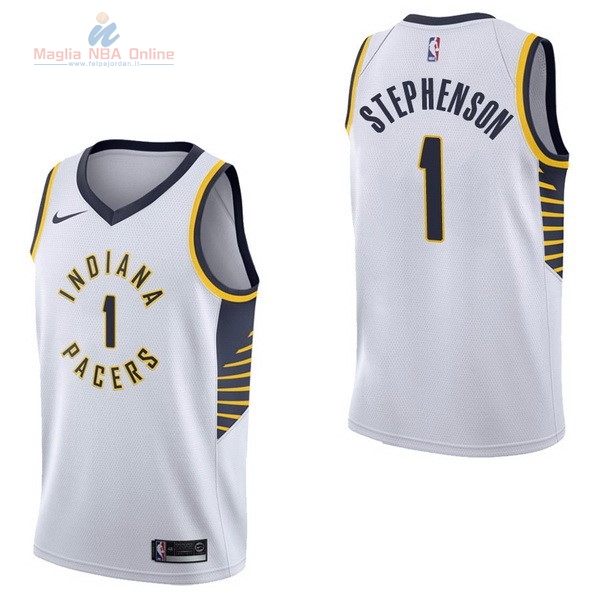 Acquista Maglia NBA Nike Indiana Pacers #1 Lance Stephenson Bianco Association