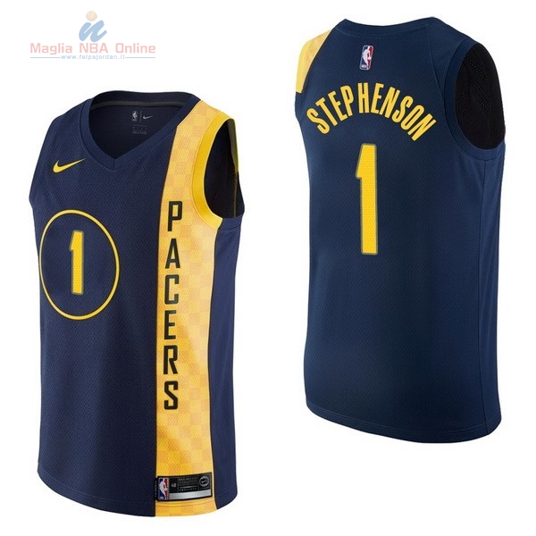 Acquista Maglia NBA Nike Indiana Pacers #1 Lance Stephenson Nike Marino Città