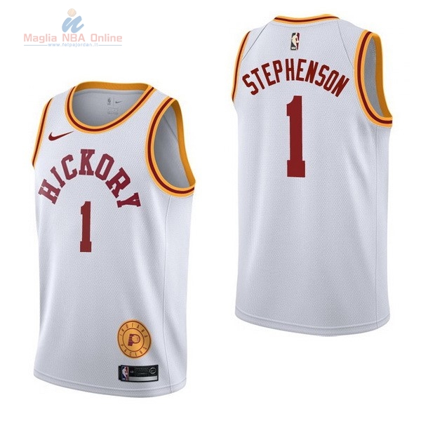 Acquista Maglia NBA Nike Indiana Pacers #1 Lance Stephenson Retro Bianco