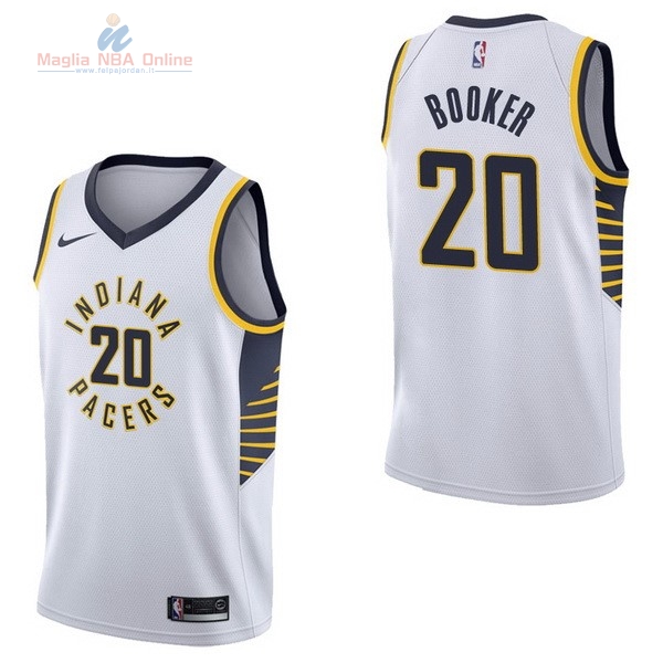 Acquista Maglia NBA Nike Indiana Pacers #20 Trevor Booker Bianco Association