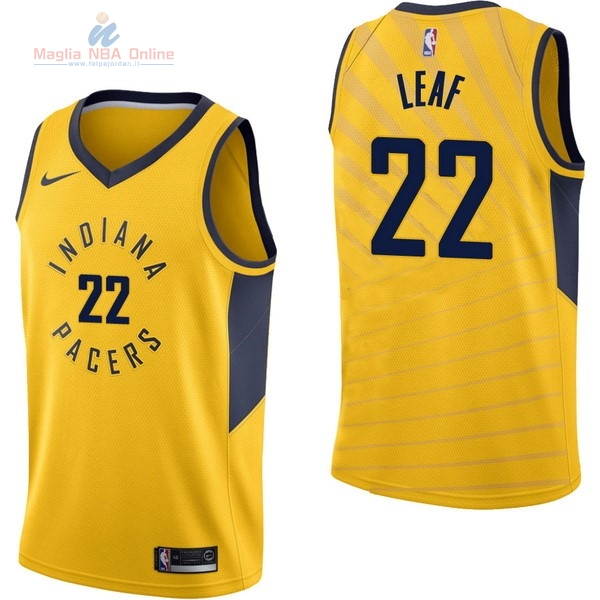 Acquista Maglia NBA Nike Indiana Pacers #22 T.J. Leaf Giallo Statement