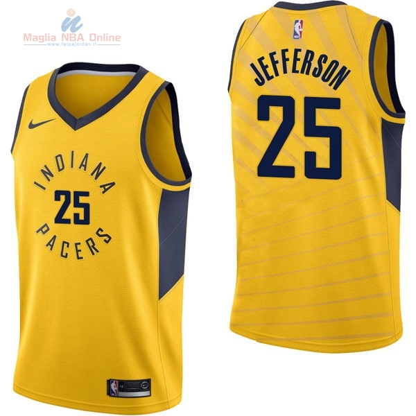 Acquista Maglia NBA Nike Indiana Pacers #25 Al Jefferson Giallo Statement