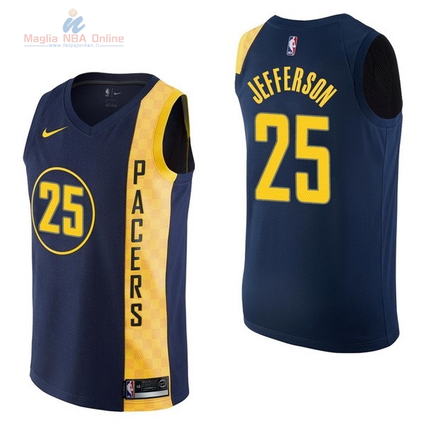 Acquista Maglia NBA Nike Indiana Pacers #25 Al Jefferson Nike Marino Città