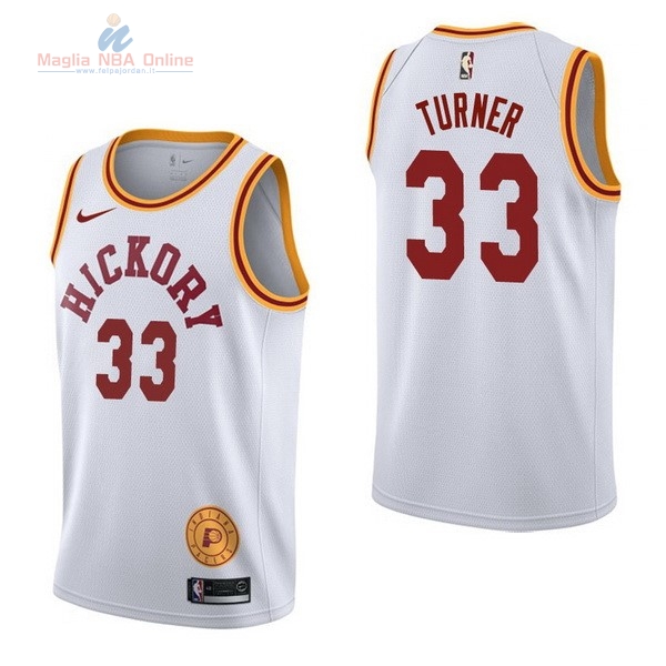 Acquista Maglia NBA Nike Indiana Pacers #33 Myles Turner Retro Bianco