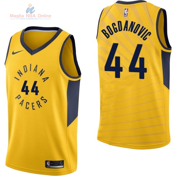 Acquista Maglia NBA Nike Indiana Pacers #44 Bojan Bogdanovic Giallo Statement