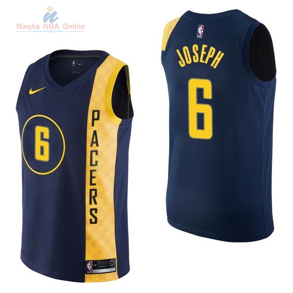 Acquista Maglia NBA Nike Indiana Pacers #6 Cory Joseph Nike Marino Città