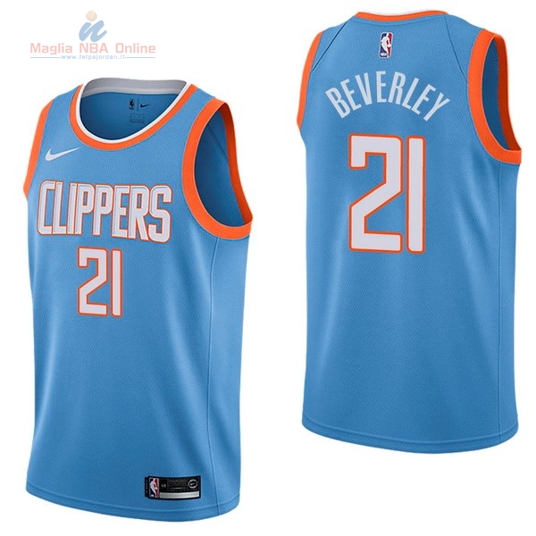 Acquista Maglia NBA Nike Los Angeles Clippers #21 Patrick Beverley Nike Blu Città