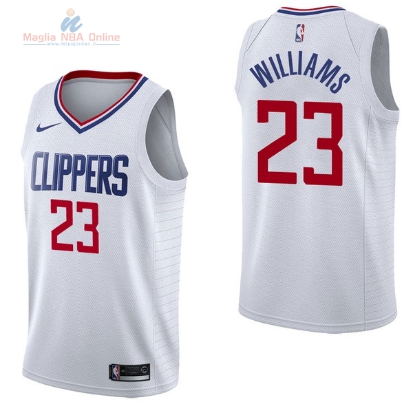 Acquista Maglia NBA Nike Los Angeles Clippers #23 Lou Williams Bianco Association